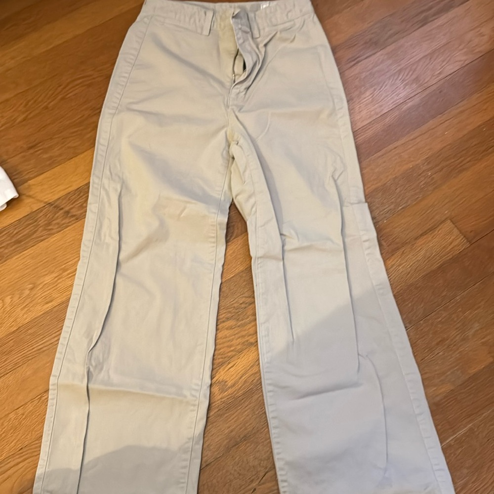 Khaki Wide leg pants